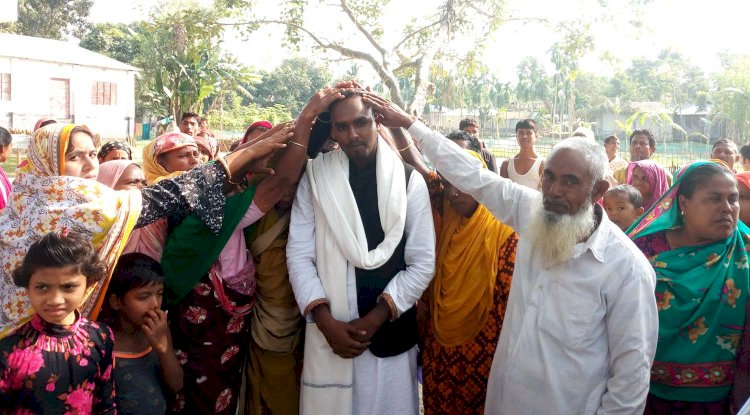 গঙ্গাচড়ার লহ্মিটারীতে আ.লীগ প্রার্থী জুয়েল রানার গণসংযোগ